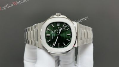 Patek Philippe Nautilus 324  Automatic Movement White Steel Strap Green 40*8.3mm Watch